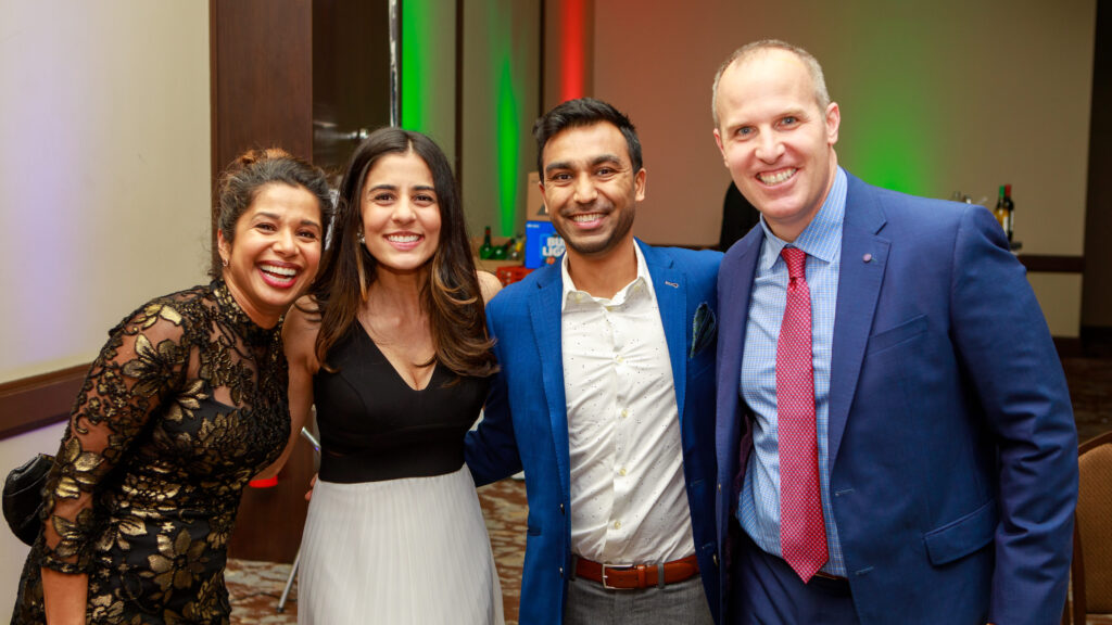 Staff dressed up at holiday party